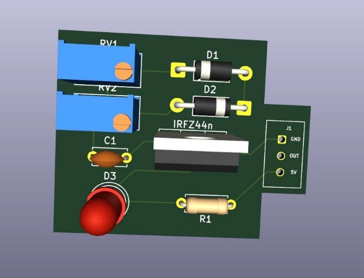 KiCAD 3D PCB Model Layout